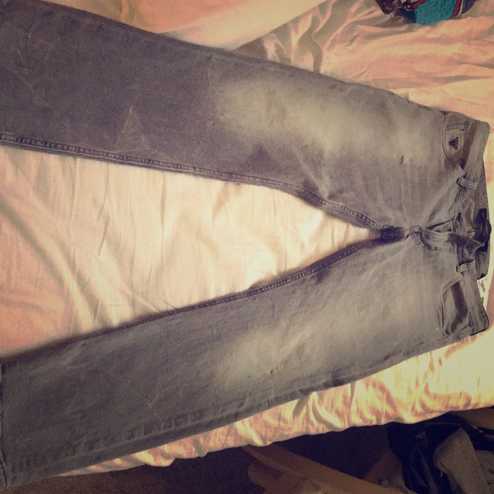 guess grey distressed jeans